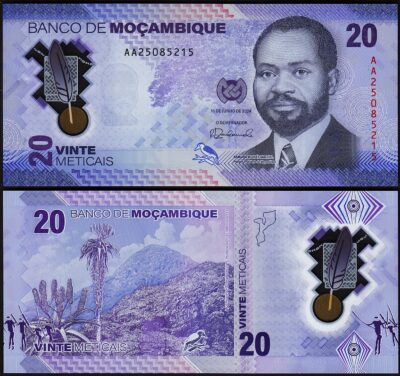 Mozambique 20 Meticais 2024, UNC, Polymer, P-155