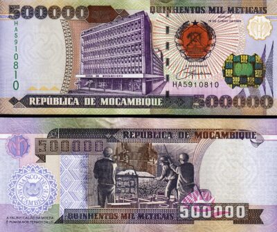 Mozambique 500000 500,000 Meticais 2003, aUNC/UNC, P-142