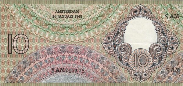 Netherlands 10 Gulden 1943, XF, P-59 - Image 3