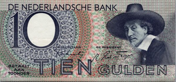 Netherlands 10 Gulden 1943, XF, P-59