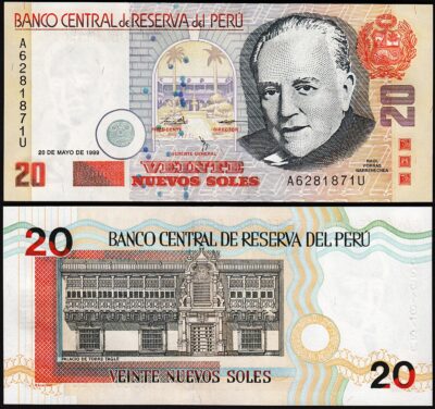 Peru 20 Soles 1999, UNC, P-170, Printer FNMT