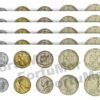 Philippines 5 x 5 Pcs Coins SET, 1 5 10 25 50 Centavos 1967 1975, UNC