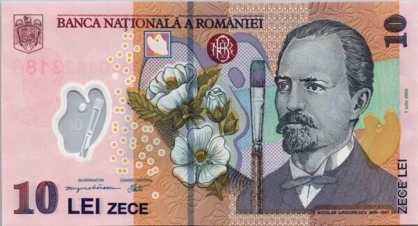 Romania 10 Lei 2005, UNC, POLYMER, P-119a - Image 3