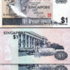 Singapore 1 Dollar 1976, UNC, 2 Pcs PAIR, Consecutive, P-9