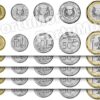 Singapore, UNC, 5 (x) 5 Pcs COIN Set , 5 10 20 50 Cents 1 Dollar 2013 (25 Coins)