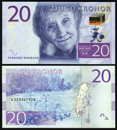 Sweden Suede 20 Kronor 2015, UNC, P-69