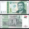 Tajikistan 1 Somoni 1999 (2010), UNC, 20 Pcs Consecutive LOT P-14A, Prefix AW - Image 4