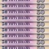 Tajikistan 50 Diram 1999 (2000), UNC, 20 Pcs LOT, Consecutive, P-13
