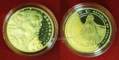 Turkey 2021, YILDIZ KENTER, SILVER UNC Coin 925Ag Traditional Turkish Theater