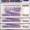 Turkey 500000 , 500,000 Lira 1998, UNC, 5 Pcs LOT, Consecutive, Prefix K, P-212,