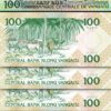 Vanuatu 100 Vatu 1982, UNC, 5 Pcs LOT, P-1a, Prefix AA