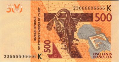 West Af St, SENEGAL, 500 Francs 2023 (23) RADAR 666606666, 9 DIGIT, UNC, P-719Kl