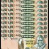 Zambia 20 Kwacha 1980 1988, UNC, 20 Pcs LOT, Consecutive, P-27e