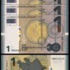 Azerbaijan 1 Manat 2017, UNC, 5 Pcs LOT, Consecutive , P-31b