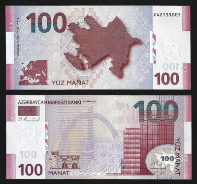 Azerbaijan 100 Manat 2013, UNC, P-36