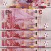 Bahamas 3 Dollars 2019, UNC, 5 Pcs LOT,  P-78, QEII, Prefix A