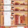 Belarus 5 Rublei 2019, UNC, 5 Pcs LOT, P-37