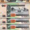 Belize 10 Dollars 2020, UNC, 5 Pcs Consecutive LOT, P-68e, QEII