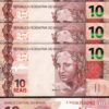 Brazil 10 Reais ND 2010, UNC, 10 Pcs LOT, Consecutive, Prefix FH, P-254 - Image 3