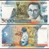 Brazil 5 Cruzados on 5000 Cruzados 1989, UNC, 5 Pcs LOT, Minor Stain,P-217b,S 27 - Image 3