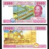 C.A.S., Cameroun 2000 Francs 2002, UNC, 5 PCS Consecutive LOT, P-208Uf - Image 3