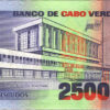 Cabo, Cape Verde 2500 Escudos 1989, RADAR 800008, UNC, P-61, Prefix LP - Image 3