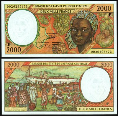 Central African States CHAD 2000 Francs 2000, UNC, P-603Pg