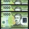 Chile 1000 Pesos 2020, UNC, 5 Pcs LOT, Consecutive, POLYMER, P-161j