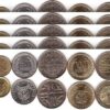 Colombia 5 (x) 5 PCS Coin Set 20 50 100 200 500 Pesos 2007 to 2011, UNC BIMETAL