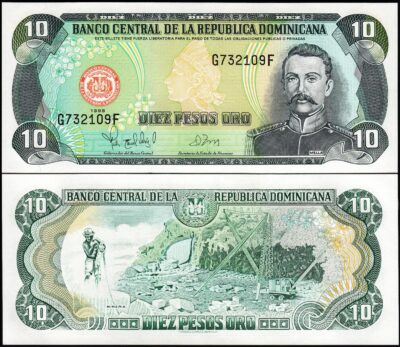 Dominican Republic 10 Pesos Oro, 1998, UNC, P-133