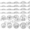 Eritrea, 5 (x) 6 Coins SET, 1 5 10 25 50 100 Piastres, 1991, Animals, UNC
