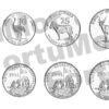 Eritrea, 5 (x) 6 Coins SET, 1 5 10 25 50 100 Piastres, 1991, Animals, UNC - Image 3