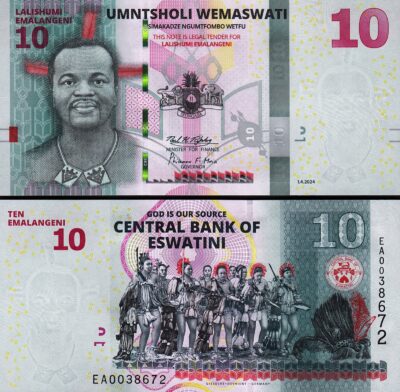 Eswatini (Swaziland) 10 Emalangeni 2024, UNC, P-NEW