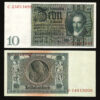 GERMANY 10 MARK 1929, AUNC / UNC, P-180a, WATERMARK : HEAD OF THAER