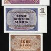 Germany 4 Pcs SET, UNC, 5 10 Pfening + 1 2 Mark, ND 1967, P-25 P-26 P-28 P-29