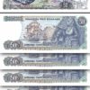 Greece 50 Drachmai 1978, AU, 5 PCS LOT, P-199a, Poseidon