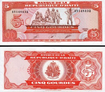 Haiti 5 Gourdes 1989, UNC, P-255