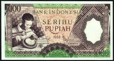 Indonesia 1000 Rupiah 1958, UNC, P-62