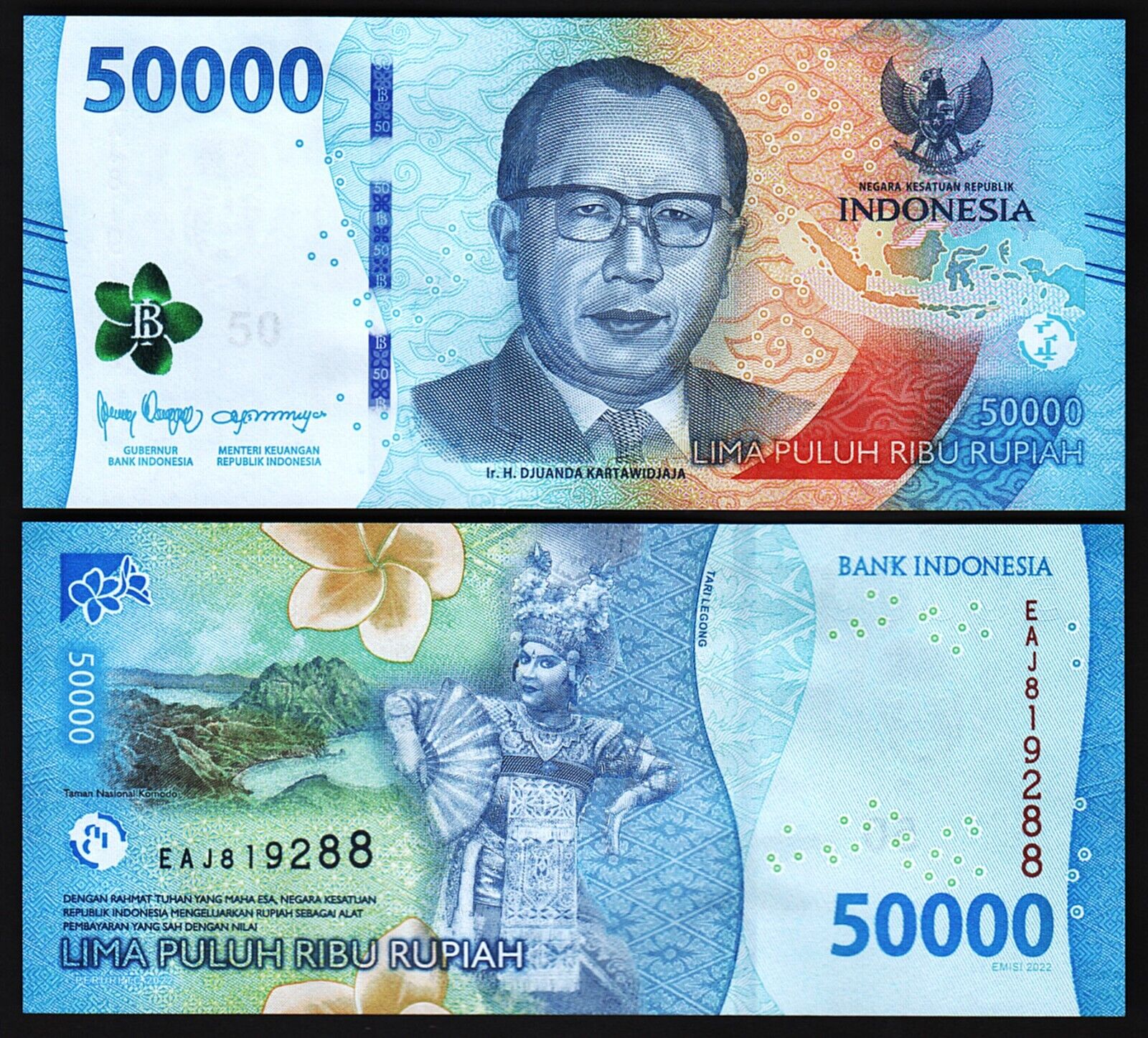 Indonesia 50000 Rupiah 2022, UNC, P-New Design – Fortumor Numismatic Center