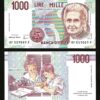 Italy 1000 Lire 1990 , UNC- , 5 Pcs LOT,  P-114c - Image 3