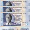 Mauritius 50 Rupees 2001, UNC, 5 Pcs LOT, Consecutive, P-50b