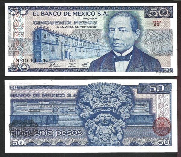 Mexico 50 Pesos 1981, UNC, P-73 , Serie JS