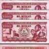 Mozambique 1000 Meticais 1989, UNC, 5 Pcs LOT, Consecutive, P-132c