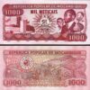 Mozambique 1000 Meticais 1989, UNC, 5 Pcs LOT, Consecutive, P-132c - Image 3