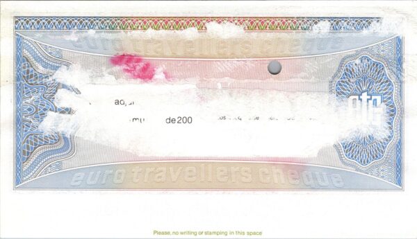 Netherlands SPECIMEN, Euro Travellers Cheque, 100 Guilders, Thomas Cook,See Scan - Image 3