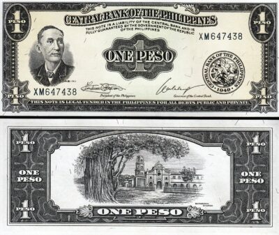 Philippines 1 Peso 1949, UNC, P-133, Sign 7, Prefix XM
