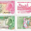 Saint Thomas & Sao Tome 2 Pcs Set, 50 100 Dobras 1982 1989, UNC, P-56 60