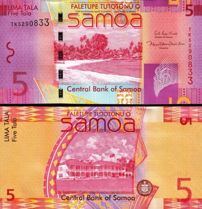 Samoa 5 Tala 2017, UNC, P-38c