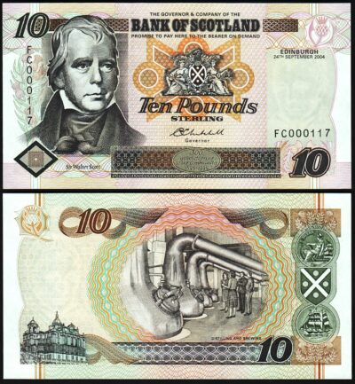 Scotland 10 Pounds 2004, UNC, LOW FC 000117, Commemorative, P-120e