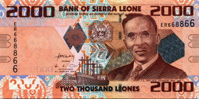 UNC Sierra Leone P 31-2000 Leones 2010 